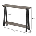 thumbnail image 2 of Ourlova Console Table for Entryway 2Tier Entry Table with Open Storage Shelf Metal Frame Skinny Console Table Behind Couch Table for Living Room Hallway Entryway-Grey, 2 of 8
