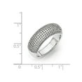 thumbnail image 3 of White Sterling Silver Ring Band Fashion Cubic Zirconia CZ, 3 of 3