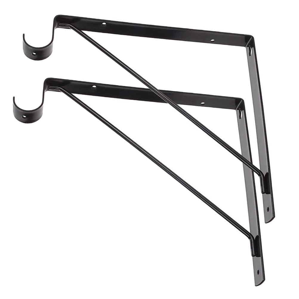 WHAMVOX 2pcs Shelf Brackets Floating Shelves Supports Floating Shelf Bracket Hook Design Wall Shelf Metal Brackets