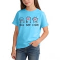 thumbnail image 4 of Afuyipoi Girls Print T-Shirts,Lover Shirt Casual Summer Crewneck Graphic Tees Light Blue 12-14 T, 4 of 5