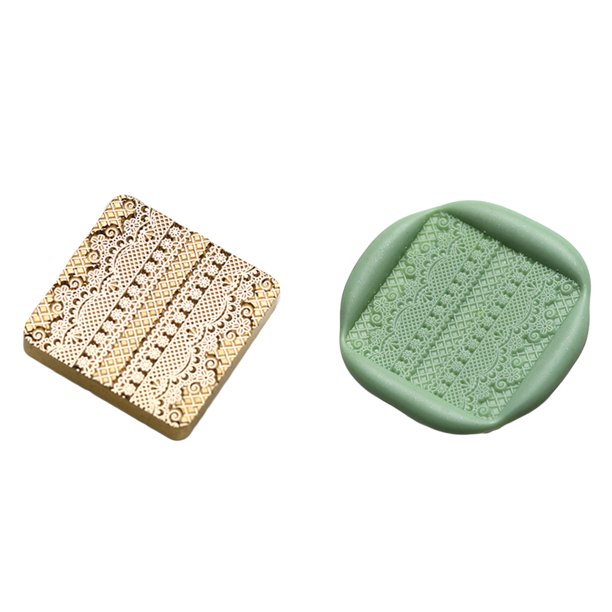 Cabeza de cobre con sello de serie de encaje, cabeza de cera esmaltada con cuenta Manual DIY para tarjeta de boda Hugtrwg Para estrenar