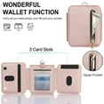 thumbnail image 7 of ELEHOLD Wallet Crossbody for Samsung Galaxy Z Flip 3 Case with Zipper Pocket RFID Blocking Function Card Slots Kickstand Back Card Wallet Leather Shockproof Case for Samsung Z Flip 3,Rosegold, 7 of 7