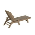 thumbnail image 6 of GARDEN Plastic Outdoor Chaise Lounge Chair with Adjustable Backrest, Weathered Wood, 6 of 7