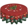 thumbnail image 1 of Nappe Ronde Arbre de Noël 60 Pouces, Décorations Flocon de Neige de Noël Nappe Ronde pour Fête de Pique-Nique de Noël Intérieur Extérieur, 1 of 1