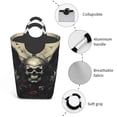 thumbnail image 4 of Picia Vintage Winged Rose Skull Laundry Basket With Handles Laundry Hamper Toys Storage Organizer Foldable Bucket Washing Bin Dirty Clothes Bag For Home Bathroom Bedroom Dorm, 4 of 6
