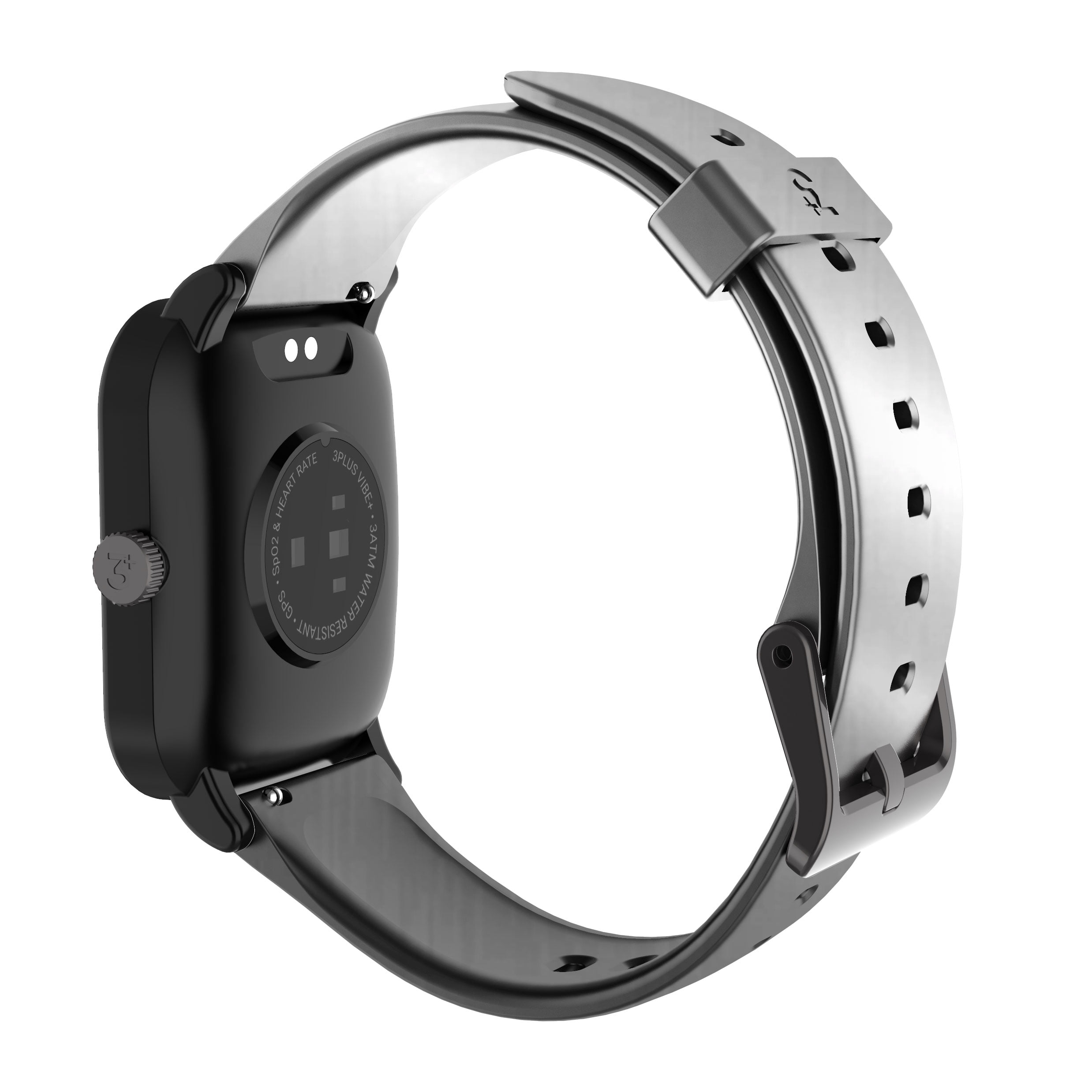 3Plus Vibe Plus 2 Smart Watch - Silver Gray Band (Unisex, for Adults, Children, Teens, and Seniors)