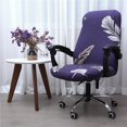 thumbnail image 2 of Printed Office Chair Covers, Stretch Computer Chair Cover Universal Boss Chair Covers Modern Simplism Style High Back Chair Slipcover (Z1, Large), 2 of 7