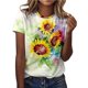 thumbnail image 2 of ICHUANYI Clearance Women's Casual Sexy Fashion Summer Round-Neck T-Shirt Printed Short Sleeve Tops Blouse(Yellow, M) ICHUANYI WER2023080913596, 2 of 5