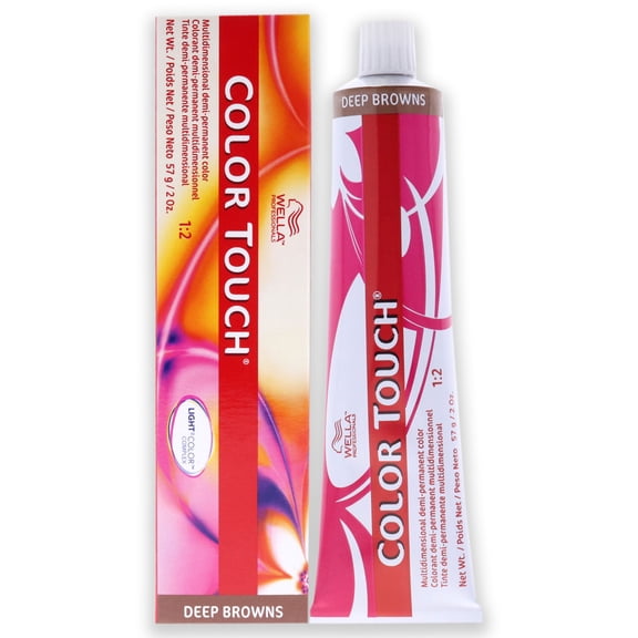 Color Touch Demi-Permanent Color - 4 71 Medium Brown-Brown Ash by Wella for Unisex - 2 oz Hair Color