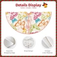 thumbnail image 3 of Sikiie Retro Colorful Butterfly Nativity Christmas Tree Skirt, Jesus Christian Winter Holiday Tree Mat Decoration(30-48IN)36", 3 of 6