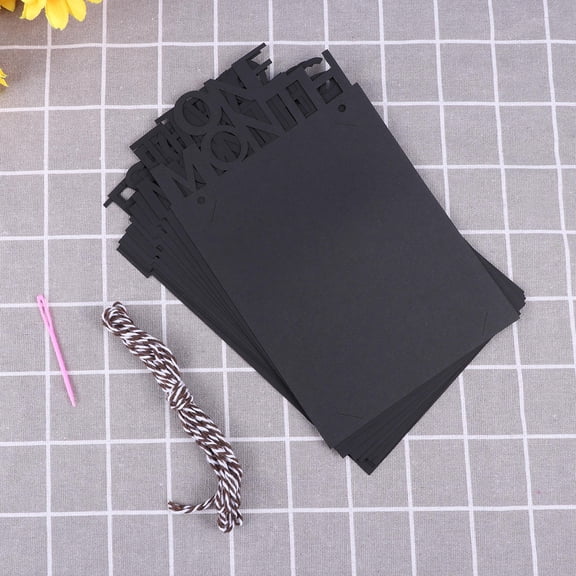 CHICHUMID Black Photo Banner Birthday Decoration with Moveable Paper Frames for Wall Display