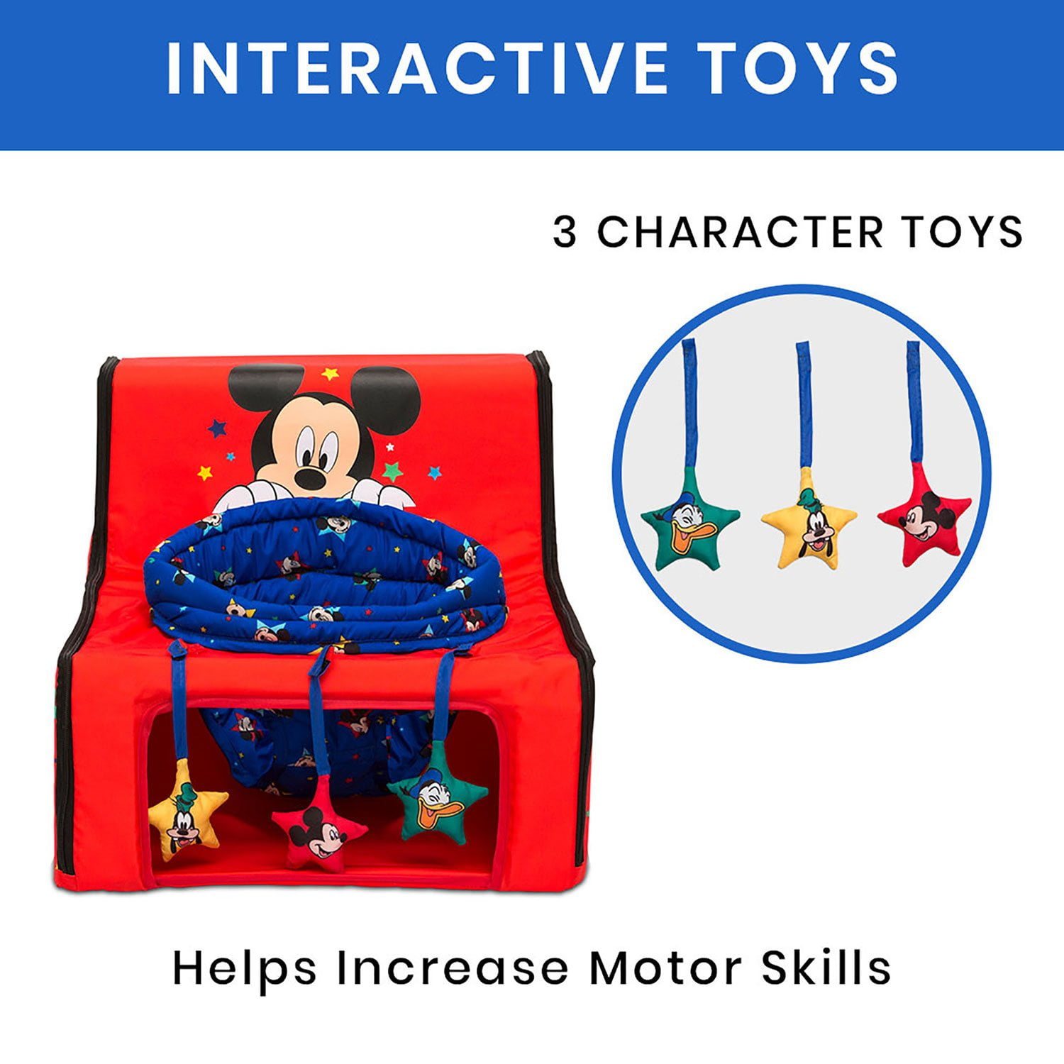 Disney Mickey Mouse Sit 'N' Play Portable Activity Seat for