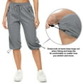 thumbnail image 6 of FEN AI Capri Pant for Women Grey Cargo Pants for Fishing Hiking UPF 50+ Outdoor Summer Beach Shorts Loose Fit Casual Pants with Pockets, 6 of 9