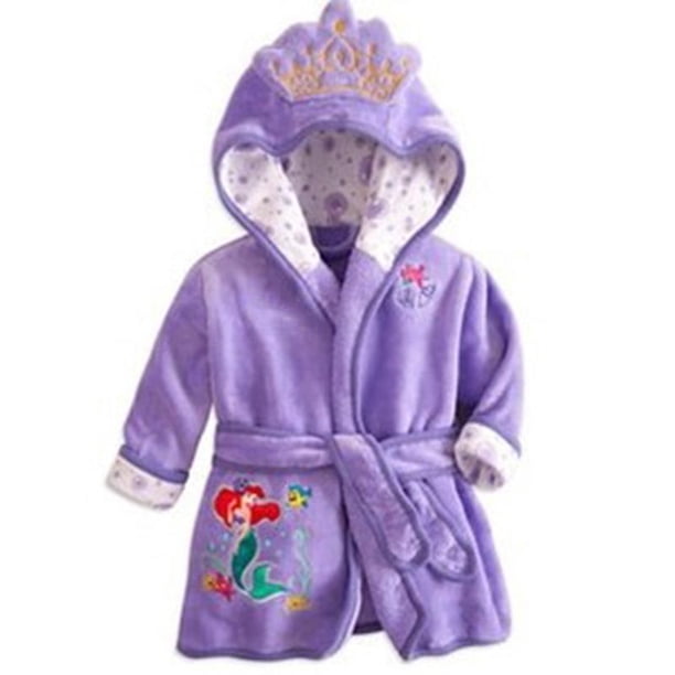 Albornoz de forro polar con capucha para niño y niña, pijama para dormir
