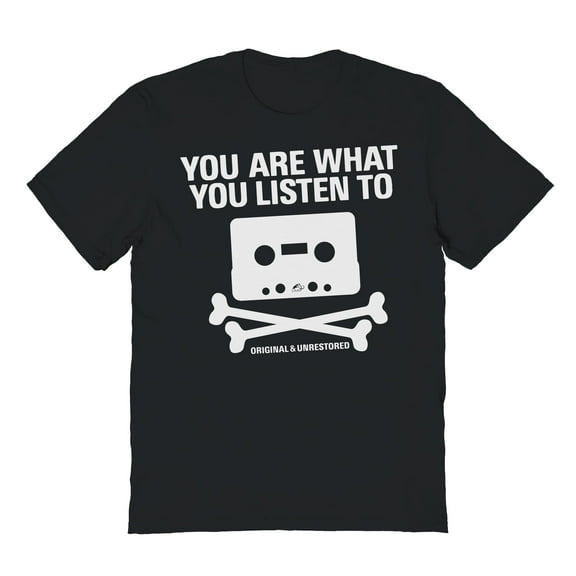 Original & Unrestored Listen Graphic Black Men's Cotton T-Shirt