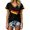 Black, variant on Soccer Jersey Shirts Women Short Sleeve Graphic Crew Neck Tee Casual Summer Top Blouse Germany Team Graphic Jerseys Football Size S
