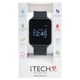 iTech Fusion Unisex Smart Watch & Fitness Tracker Black Case & Black