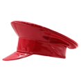 thumbnail image 3 of Sombrero de marinero con visera para vendedor de periódicos, ideal para bailes de máscaras de Halloween y presentaciones en el escenario. Rojo, 3 of 9