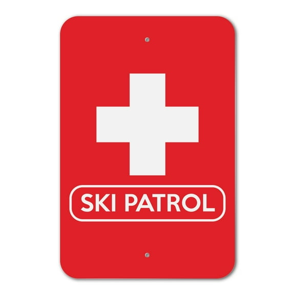 Ski Patrol with Cross Home Business Office Sign