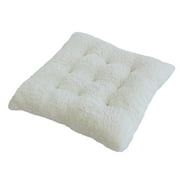 Fnyoxu Solid Color Plush Seat Cushion - Soft and Comfortable for Home or Office Chairs,Durable Faux Fur Fabric - Easy to Clean and Maintain,Elegant Decorative Accessory for Any Interior Design