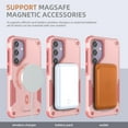 thumbnail image 6 of Dswteny Phone Case for Samsung Galaxy A16 5G/4G Compatible with Magsafe Tempered Glass Screen Protector Cell Cover Stand Rugged Shockproof Heavy Duty Magnetic Protective A 16 16A SM-A166U Women Pink, 6 of 7
