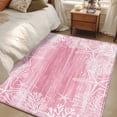 thumbnail image 4 of Pink Coastal Area Rugs 2.7'x5', Washable Small Throw Rugs for Kitchen Bedroom, Summer Ocean Sea Ombre Starfish Corals Indoor Outdoor Rug Non-Slip Low Pile Carpet Runner Reversible Floor Mats, 4 of 8