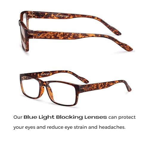 Readerest Blue Light Blocking Reading Glasses Tortoise 300 Magnification