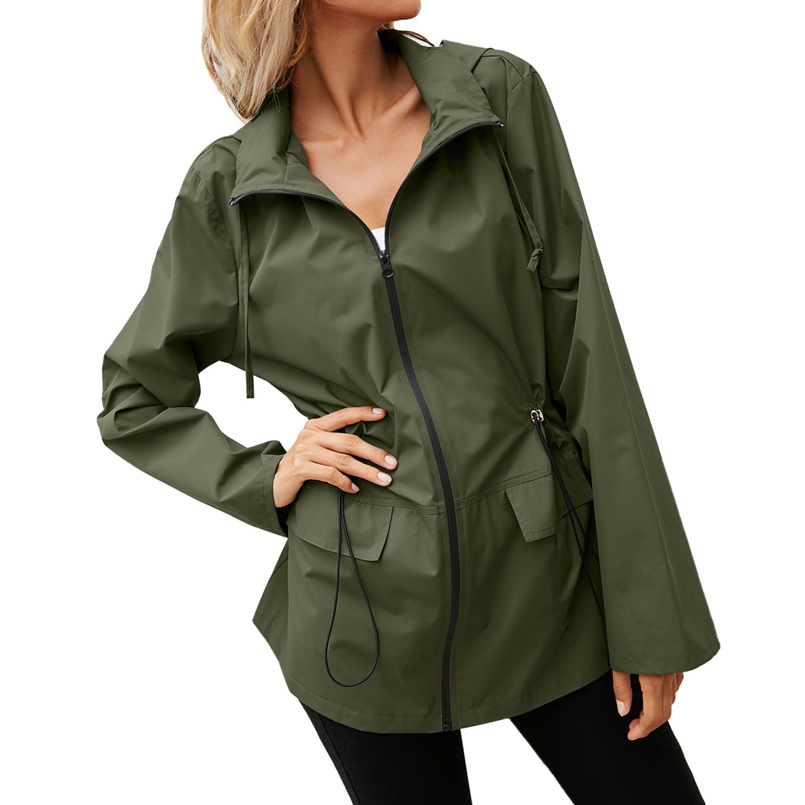 Pedort Womens Military Anorak Jacket Safari Jacket Light Utility Rain