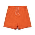 thumbnail image 5 of Rumantou Men Swim Trunks with Compression Mens Fastdrying Beach Pants with Mesh Drawstring Shorts In Solid Color for L,Orange, 5 of 5