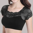 thumbnail image 2 of SMihono Lace Bralette Tank Tops Wireless Bra Lace Crop Top Padded Stretch Spaghetti Thin Strap Yoga Sports Bra for Women Black Free Size, 2 of 3