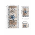 thumbnail image 4 of Texas Star Rustic Towel Set of 3, Soft Microfiber Bath Towels, Hand Towel, Washcloths, Country Blue Berry Brown Wooden Plank Quick-Dry Absorbent Towels for Bathroom Kitchen Hotel Beach Gym Spa, 4 of 7