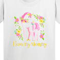 thumbnail image 4 of Inktastic I Love My Mommy Unicorn with Pink and Yellow Flowers Youth T-Shirt, 4 of 5