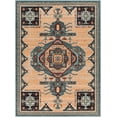 thumbnail image 2 of Mark&Day Outdoor Rugs, 5x7 Bruceville Global Indoor/Outdoor Peach Area Rug, Non Shedding Orange Ivory Grey Carpet for Patio, Porch, Deck, Bedroom, Living Room or Kitchen (5'3" x 7'), 2 of 8