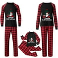 thumbnail image 5 of Mifsaly Matching Family Christmas Pajamas Set Pjs 2 Piece Cute Xmas Santa Loose Pullover Sleepwear Holidays Raglan Long Sleeve Nightwear Baggy Plaid Sleep Pants 2025 Festival Trendy Loungewear, 5 of 5