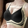 thumbnail image 3 of Wdfiry Women's Sports Bra Plus Size Printing Wide Strap Bras Thin Breathable Stretch Full Coverage Tshirt Underwear, 3 of 6