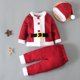 thumbnail image 1 of Disfraz de Papá Noel para bebé, conjuntos de Papá Noel, pantalones y parte superior, ropa navideña para bebé, conjuntos a juego para hermanos para recién nacidos de 18 a 24 meses, 1 of 8