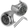 thumbnail image 6 of Ortofally 2pcs/set 22-25mm Motorcycle Handlebar Dial Clock and Thermometer for (Black), 6 of 11