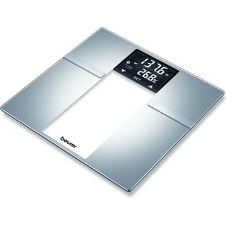 Taylor Digital Scales for Body Weight, Highly Accurate 400 LB Capacity,  Unique Blue LCD, Auto on and Off Scale, 11.8 x 11.8Inches, Stainless Steel