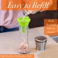 thumbnail image 3 of Premium Stainless Steel Salt and Pepper Grinder Set of 2 - Adjustable Ceramic Sea Salt Grinder & Pepper Grinder - Tall Glass Salt and Pepper Shakers - Pepper Mill & Salt Mill W/Funnel & Ebook, 3 of 3
