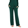 thumbnail image 4 of Elainilye Fashion Modal Pajamas Women Single-breasted Pajamas Autumn Winter Long Sleeve Pajama Pants Homewear Sleepwear Pajama Set,Green, 4 of 5