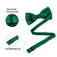 thumbnail image 4 of Hanerdun Kids Bowtie Pre-Tied Neckties Toddler Teen Boys Adjustable Solid Bow Ties Dark Green, 4 of 5