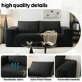 thumbnail image 4 of 63" Loveseat Sofa,Modular Couch with Deep Seat Memory Foam,Comfy Small Cloud Couch for Small Spaces,No Assembly Required Sofa for Living Room Bedroom,Apartment,Black, 4 of 11