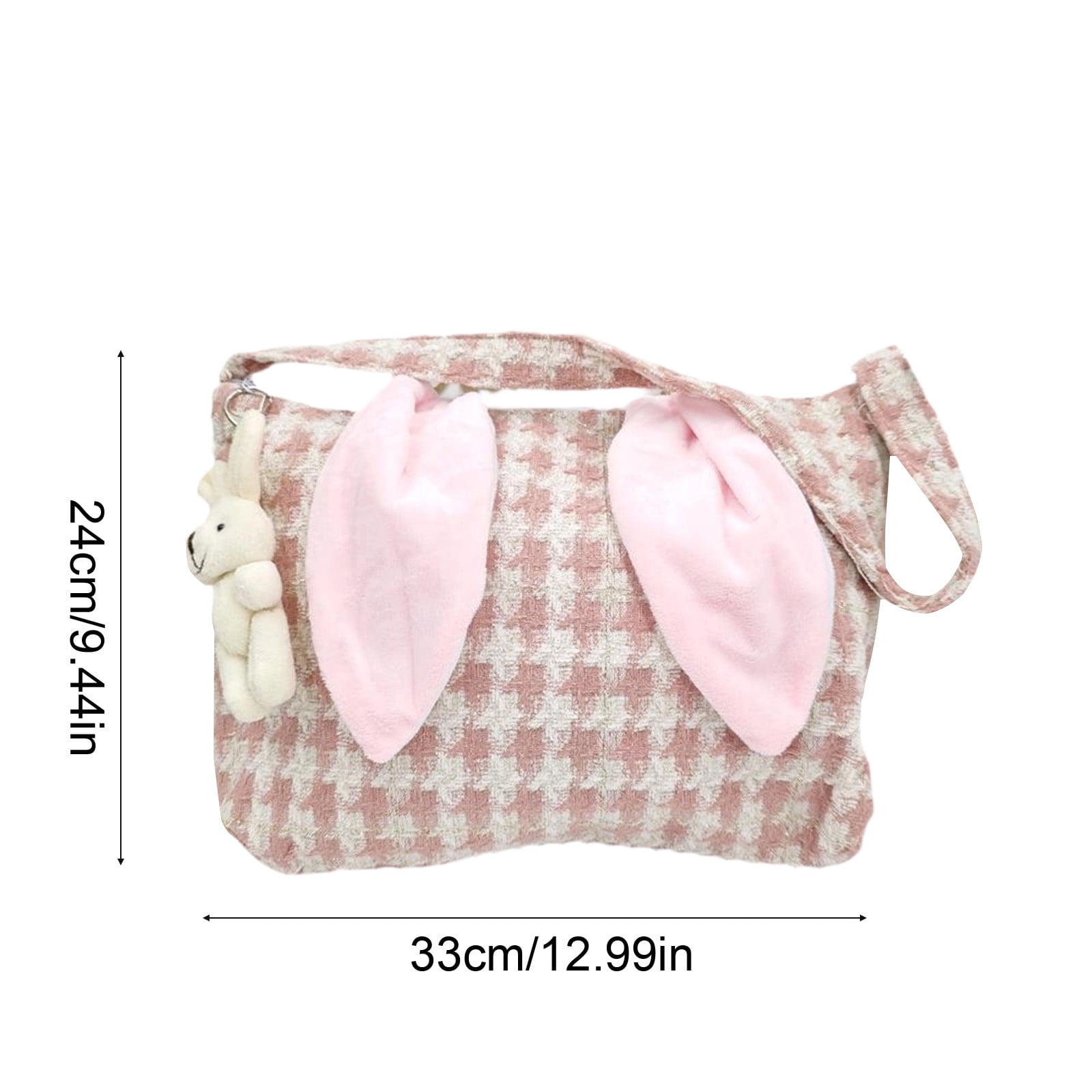 Lunxisen 4 Pcs Easter Bunny Tote Bag Decorative Gift Storage Basket for Holiday Party Decor