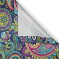 thumbnail image 3 of Ambesonne Navy and Blush Kitchen Curtains, Vintage Paisley, 55"x45", Pink Blue Yellow, 3 of 3