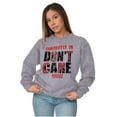 thumbnail image 4 of Currently In Dont Care Mode Funny Unisex Plus Fleece Graphic Sweatshirt Brisco Brands 3X, 4 of 5