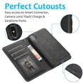 thumbnail image 2 of Funda tipo cartera de PU con tapa para iPhone X/XS, estilo empresarial, con cordón, ranuras para tarjetas, función atril, compatible con carga magnética, a prueba de caídas, protección total., 2 of 5