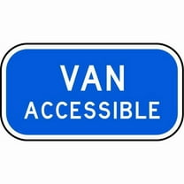 Lyle Van Accessible Parking Sign,6" x 12" R7-8B-12HA