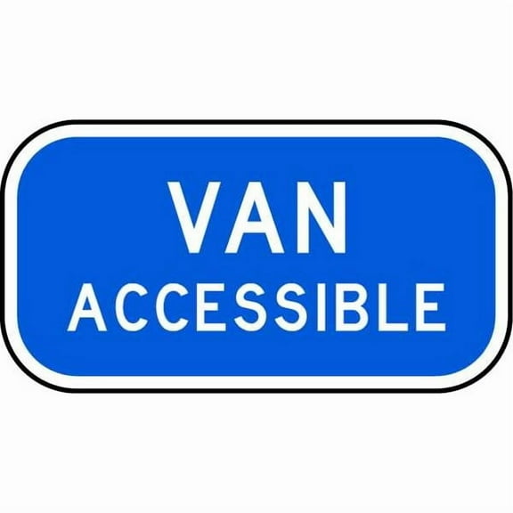 Lyle Van Accessible Parking Sign,6" x 12" R7-8B-12HA