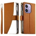 thumbnail image 2 of Funda cartera GANGXUN para OPPO A60 5G , cuero PU con tarjetero, cremallera, correa de mano, soporte y protección 392°, 2 of 6