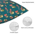 thumbnail image 3 of Wukai Frog and Mushrooms Premium Polyester Fleece Pillow Covers with Hidden Zipper Closure,Luxuriously Soft and Durable-26"x26", 3 of 7